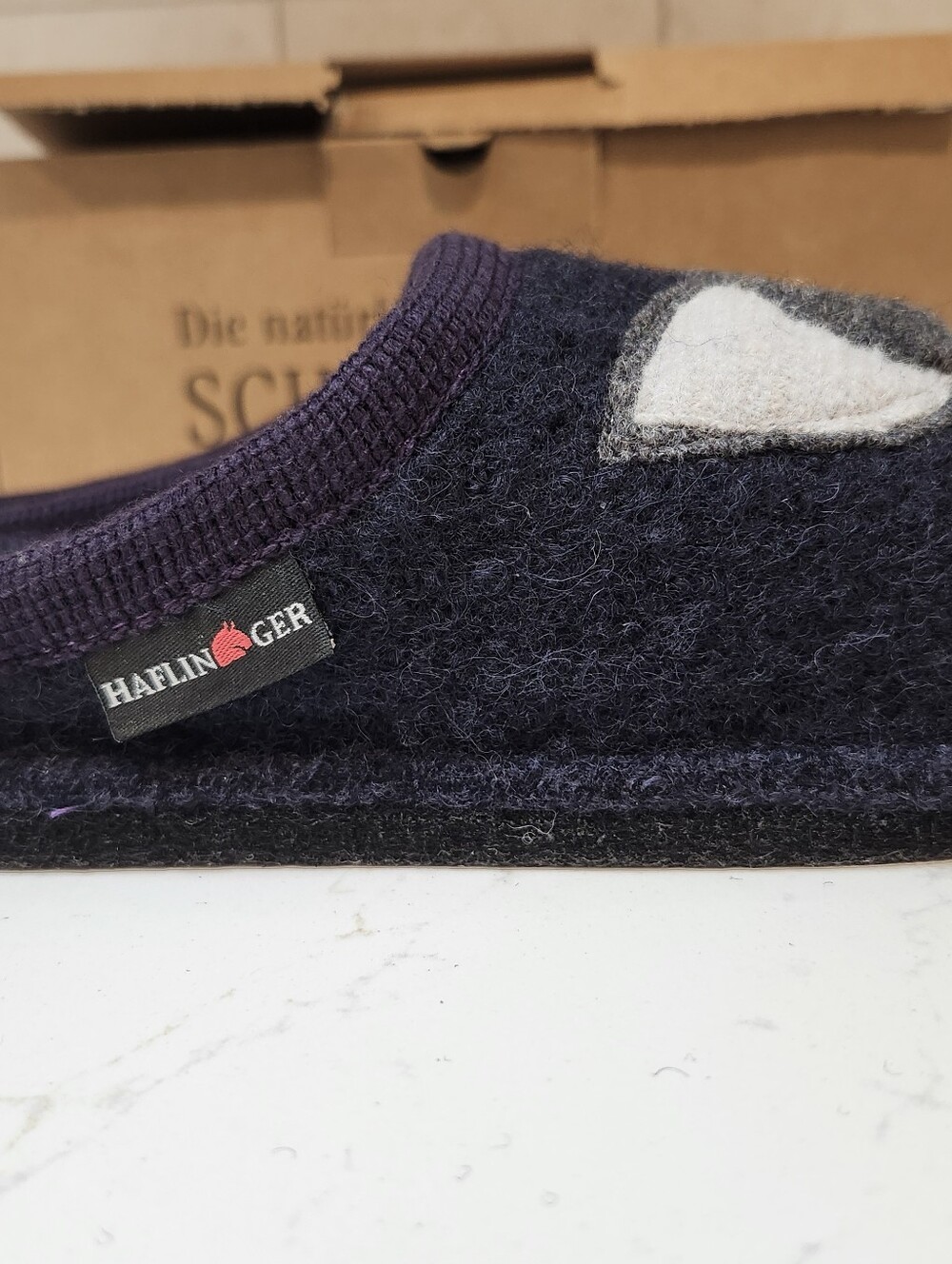 Haflinger Flair Chihuahua Purple/Grey Wool Felt Slippers Women's Size 39 (8-8.5) - Picture 10 of 13